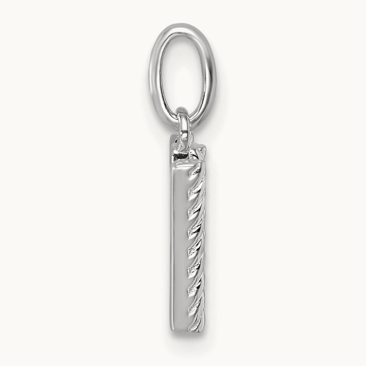 Twisted Diamond Charm — 14K White Gold, W