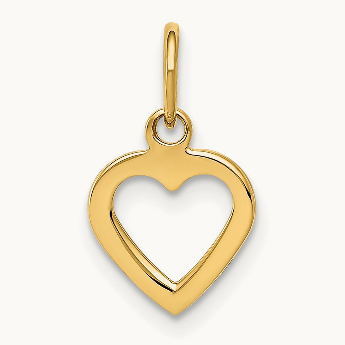 Polished Cut-out Heart Pendant — 15mm