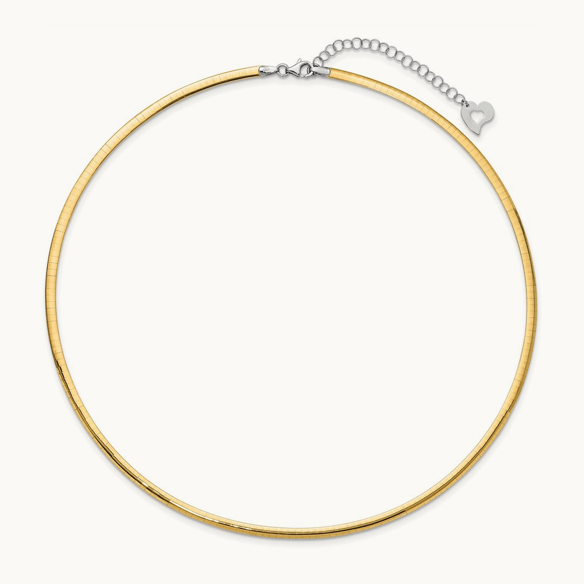 Lt Reversible Omega with extender Necklace — 18mm, 3mm