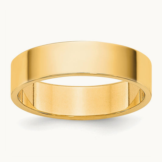 Lightweight Flat Band, 4.5mm, 10K Yellow Gold