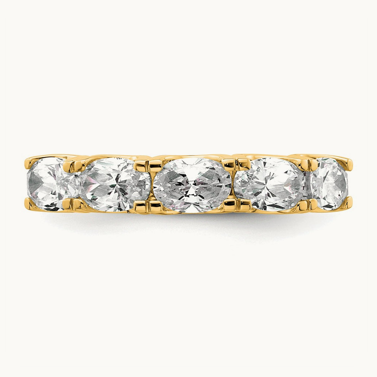 5 Stone Band, 1.50 ct tw Lab-Grown Diamond — 14K Yellow Gold