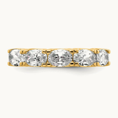 5 Stone Band, 1.50 ct tw Lab-Grown Diamond — 14K Yellow Gold