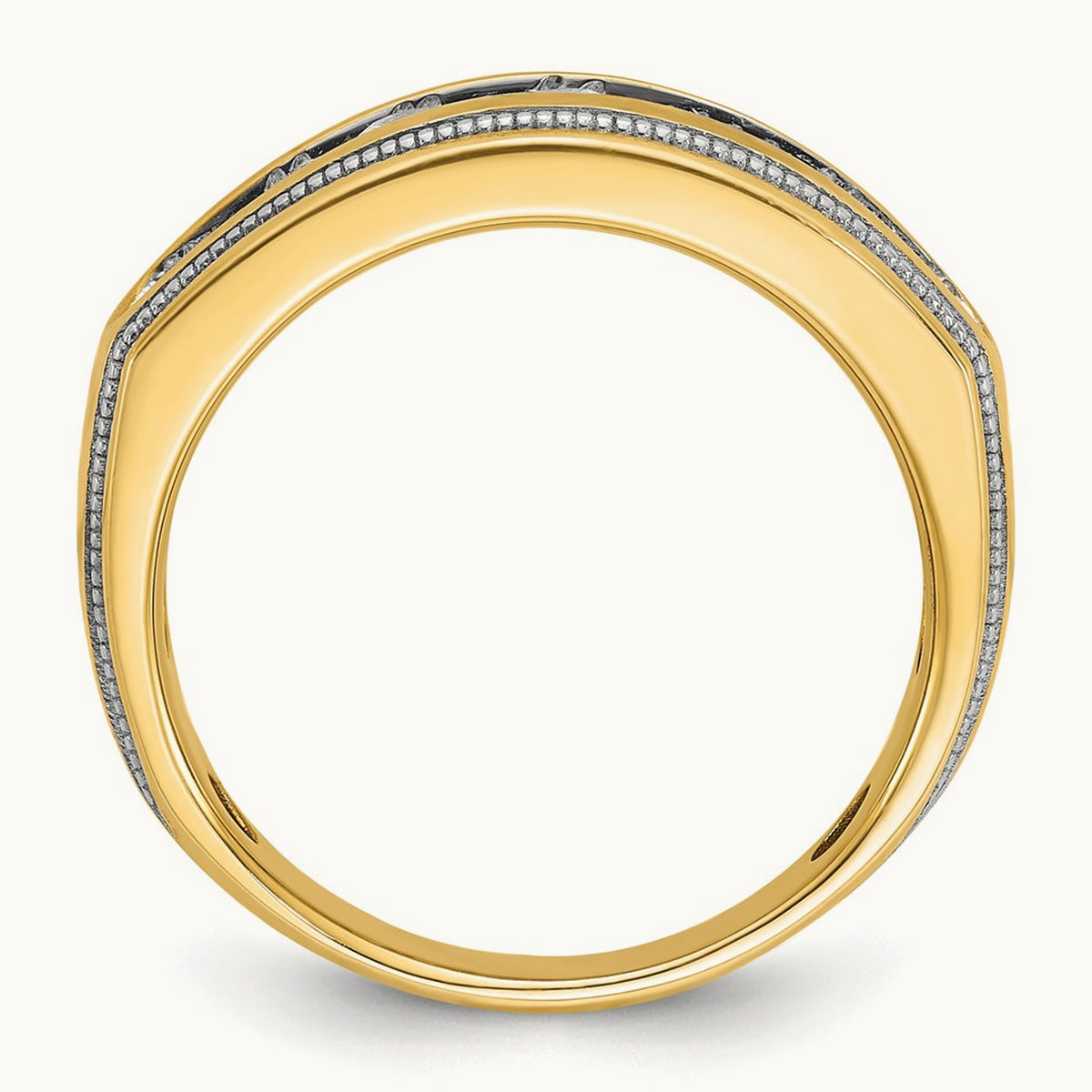 With White RH Men's Ring, 1.25 ct tw Lab-Grown Diamond
