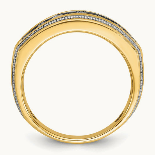 With White RH Men's Ring, 1.25 ct tw Lab-Grown Diamond