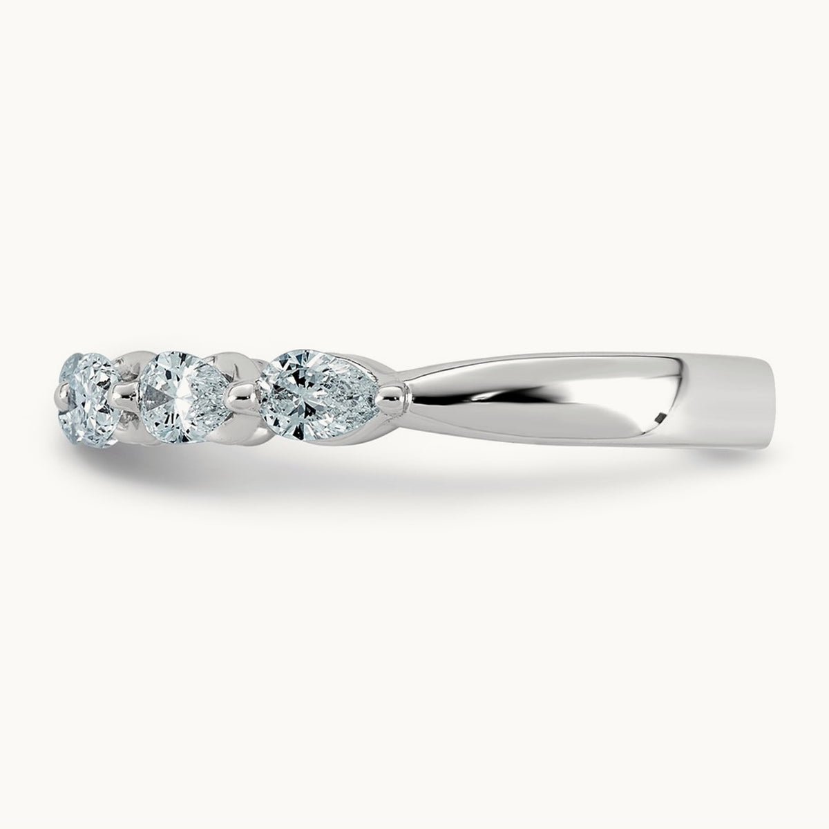 Pear Shape Stones Wedding Band, 0.75-1.00 ct tw Lab-Grown Diamond