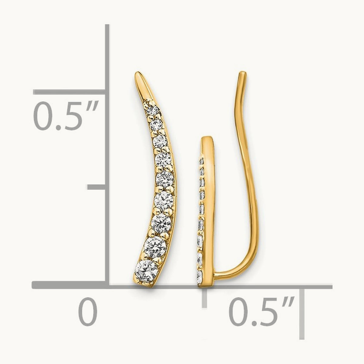 Diamond Ear Climber Earrings — photo set