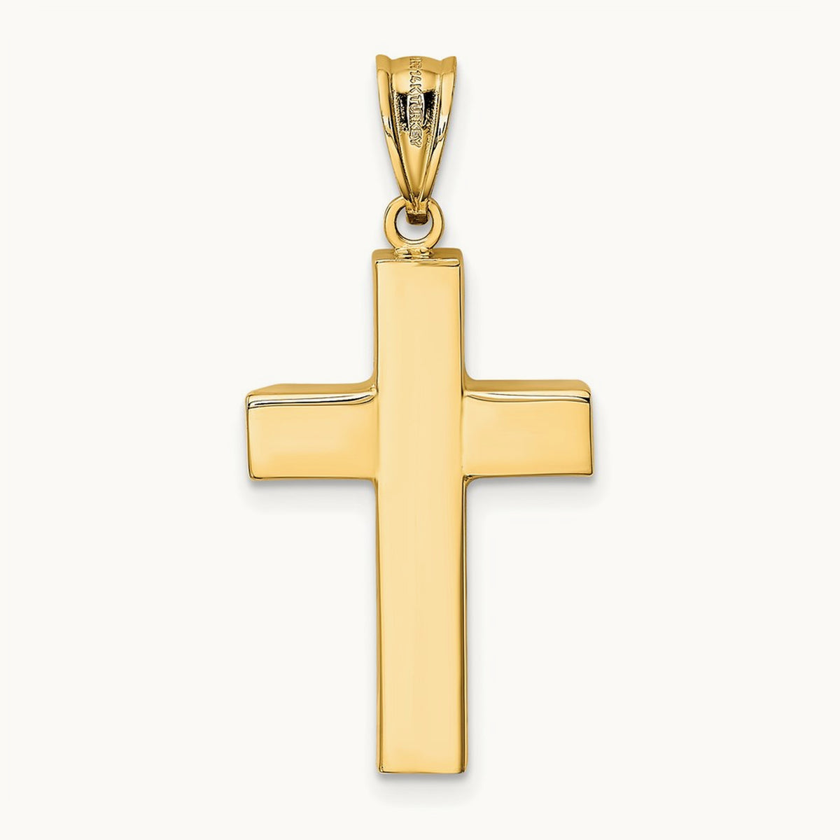 Hollow Cross Pendant, 14K