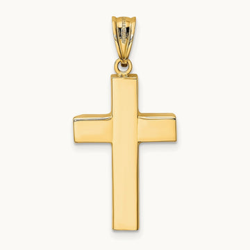 Hollow Cross Pendant, 14K