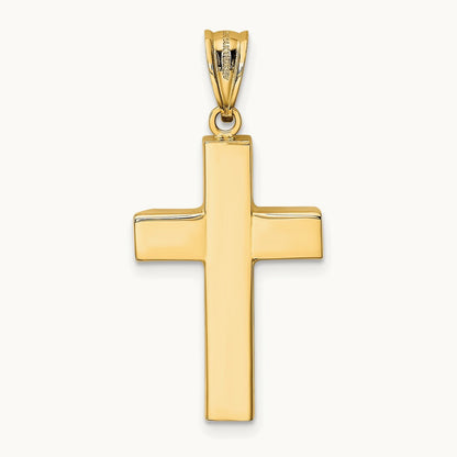 Hollow Cross Pendant, 14K