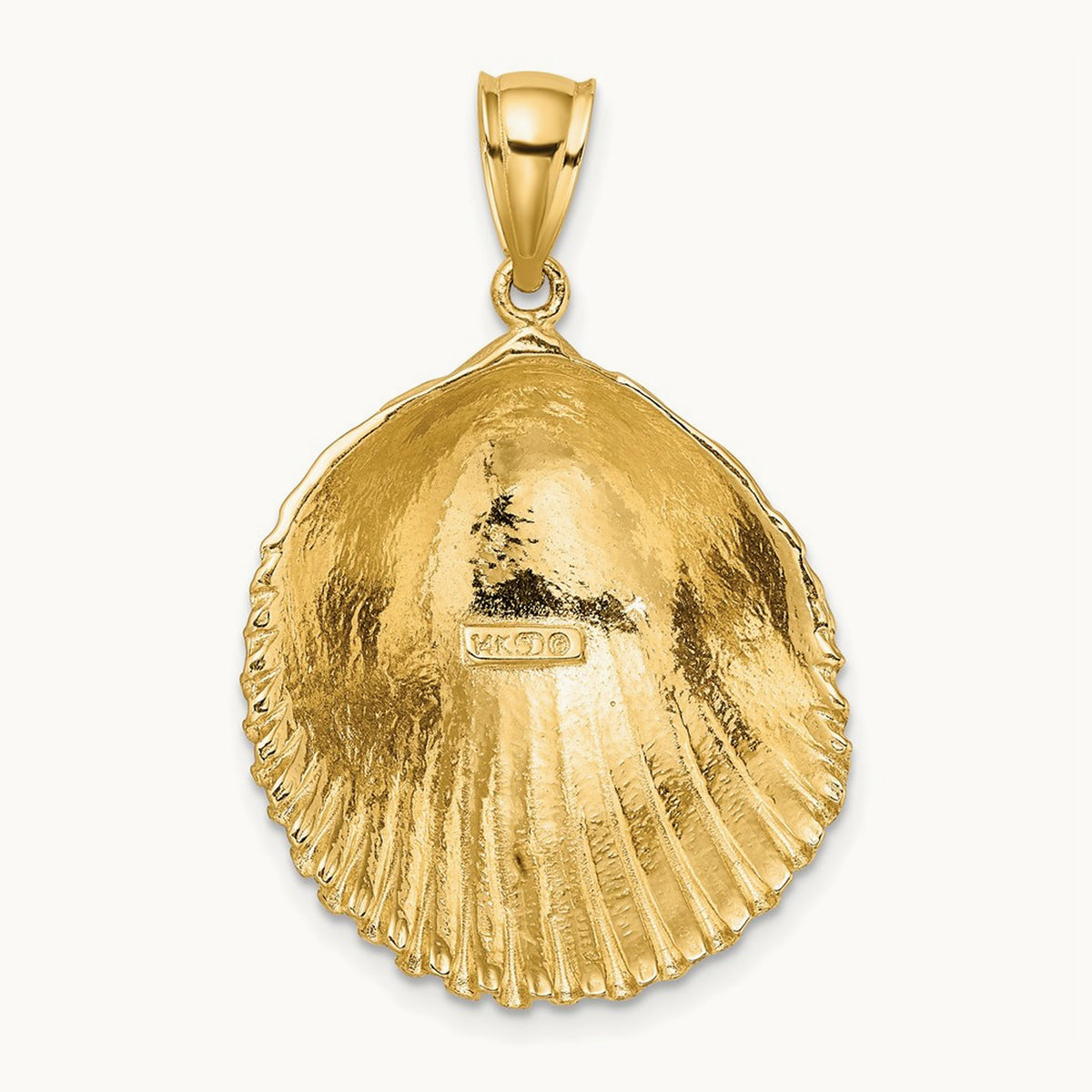 Textured Scallop Shell Charm — photo set