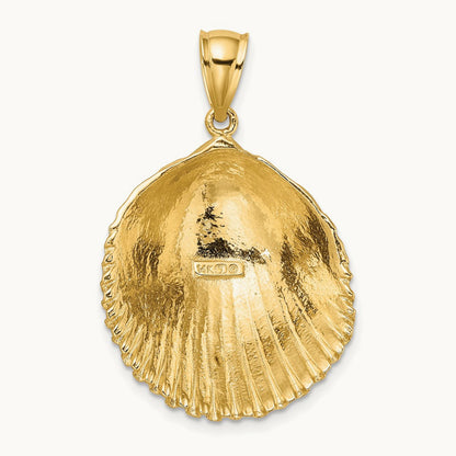 Textured Scallop Shell Charm — photo set
