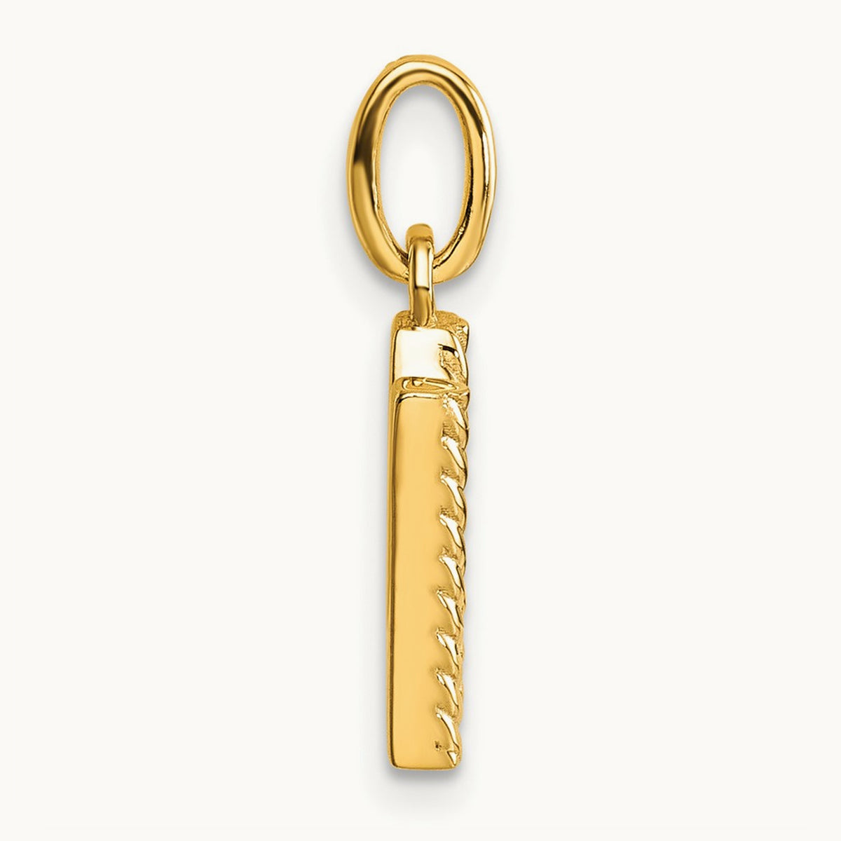 Twisted Diamond Charm — 14K Yellow Gold, N