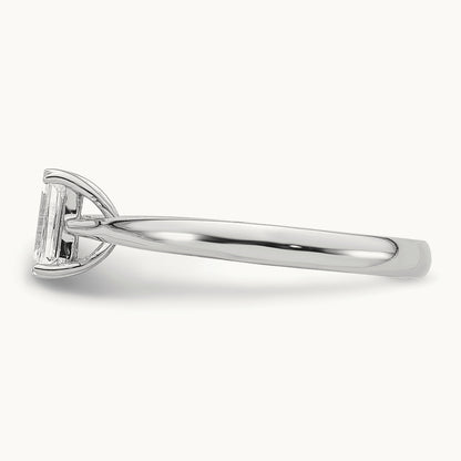 Emerald Solitaire Engagement Ring Mounting