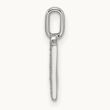 Diamond Letter M Initial Pendant, 14K White Gold