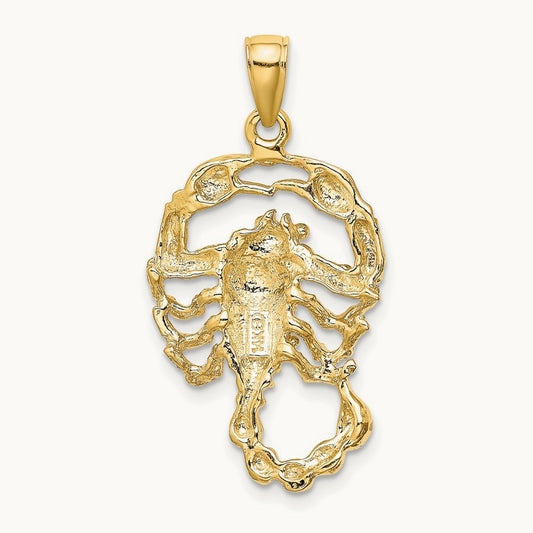 Large Scorpio Zodiac Charm, 14K