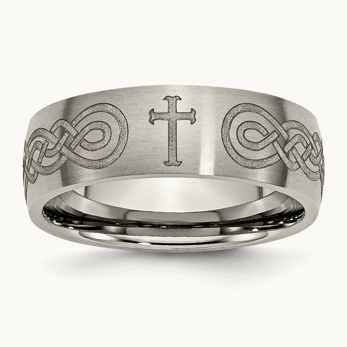 Brushed Cross Laser Design Band — photo set (2)