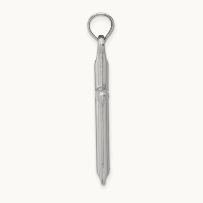 Hollow Cross Pendant, 14K White Gold