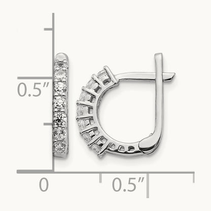 Fancy Hinged Diamond Earrings, 14K White Gold