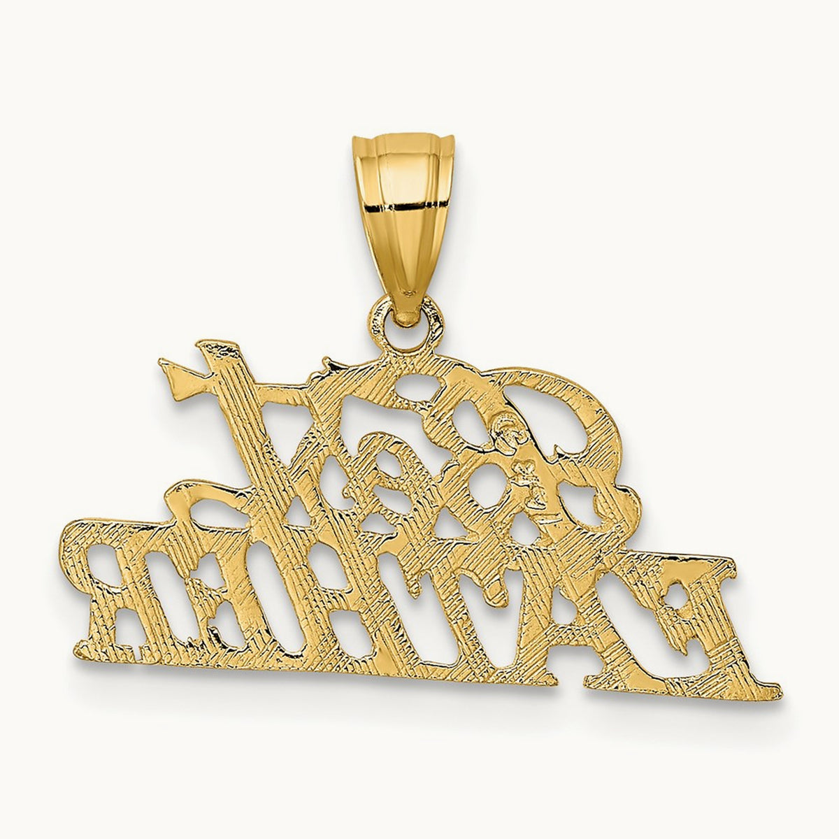 BEST FATHER Charm, 14K