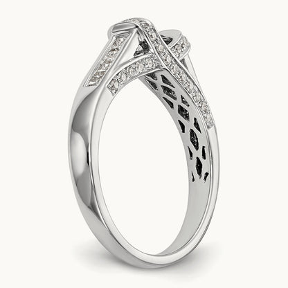 Peg Set Semi-Mount Engagement Ring, 0.50 ct tw