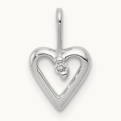 .02ct. Diamond Heart Pendant — photo set
