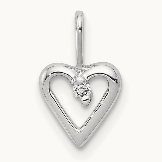 .02ct. Diamond Heart Pendant — photo set
