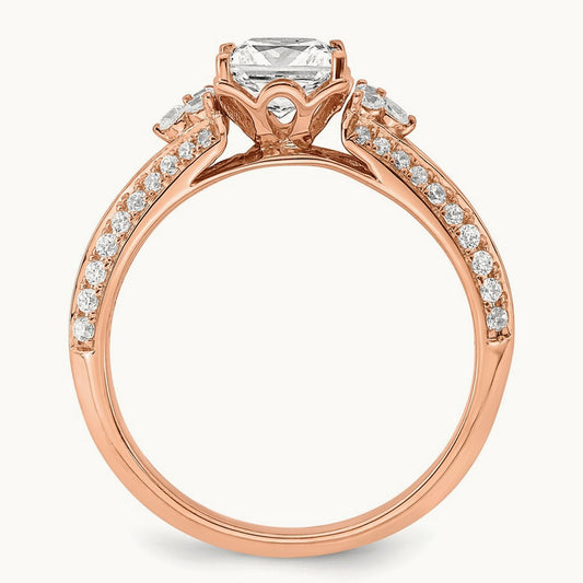 Princess Semi-Mount Engagement Ring, 1.00 ct tw