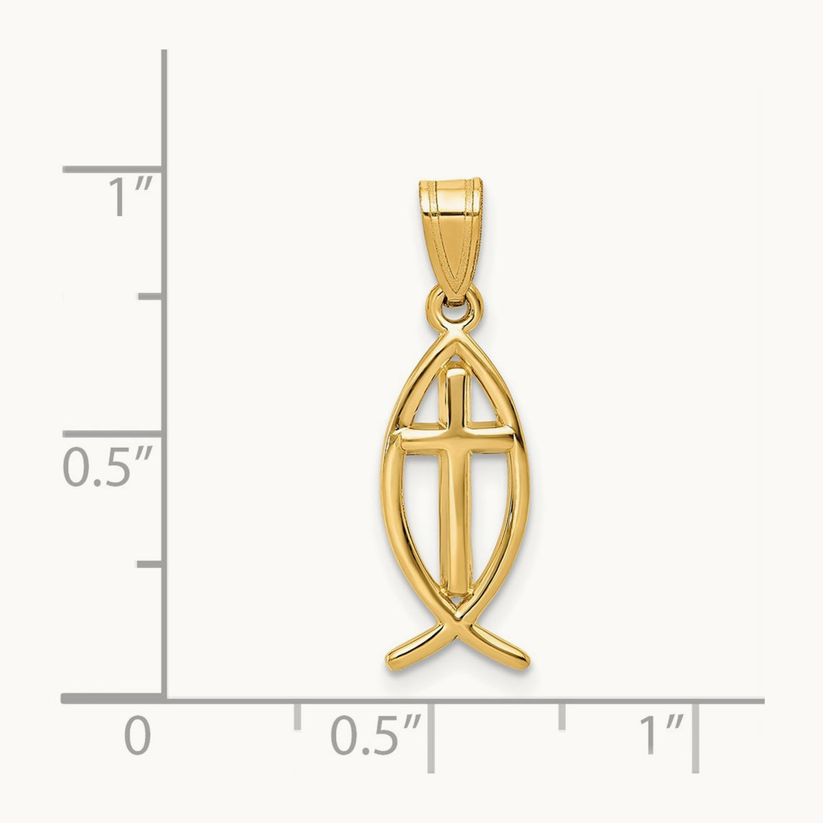 Ichthus Fish Pendant — 25mm