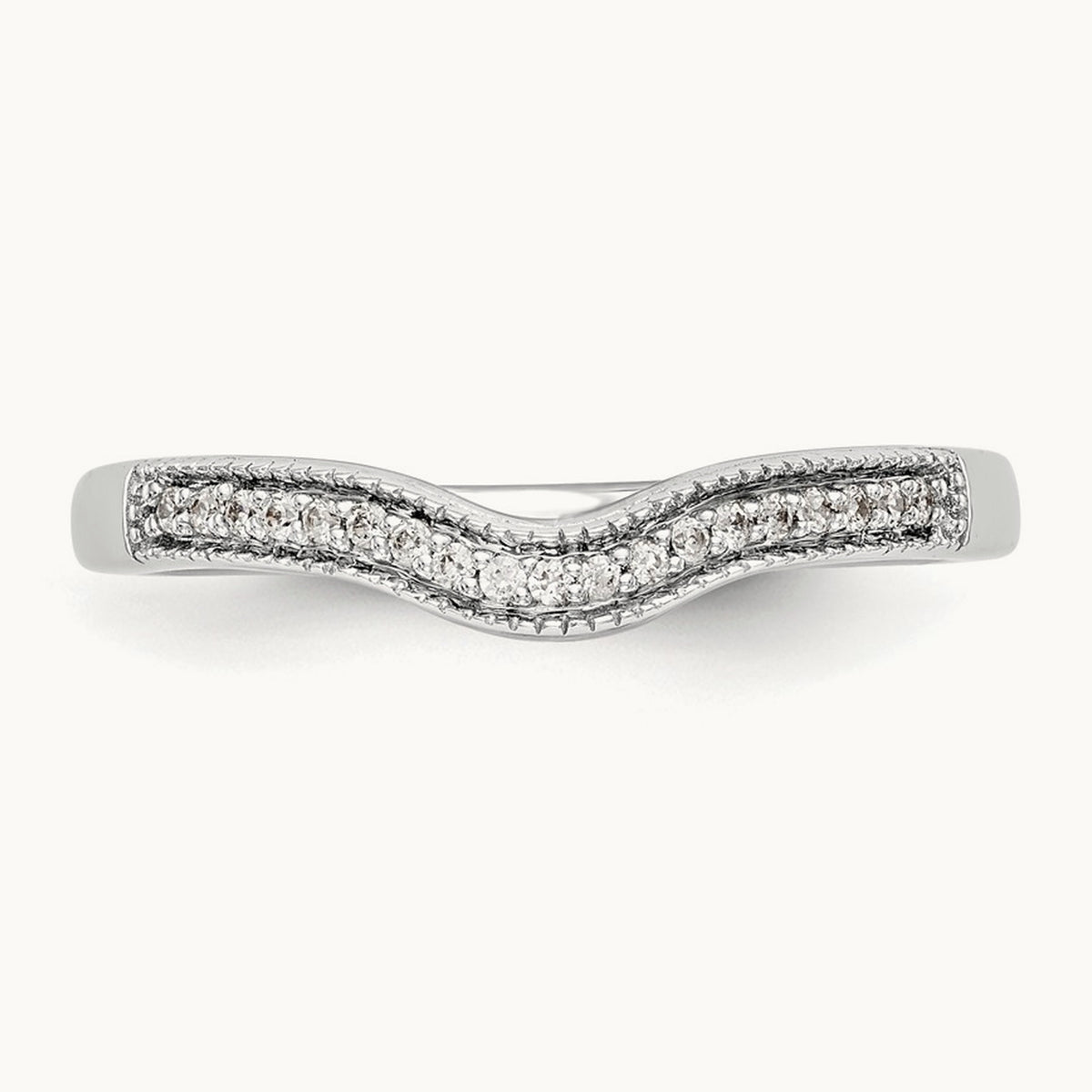 Diamond Wedding Band, 14K White Gold