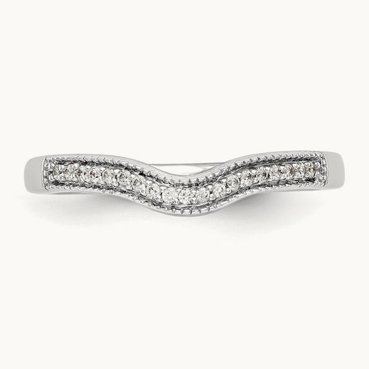 Diamond Wedding Band, 14K White Gold