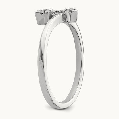 Diamond star bypass Diamond Ring, 14K White Gold