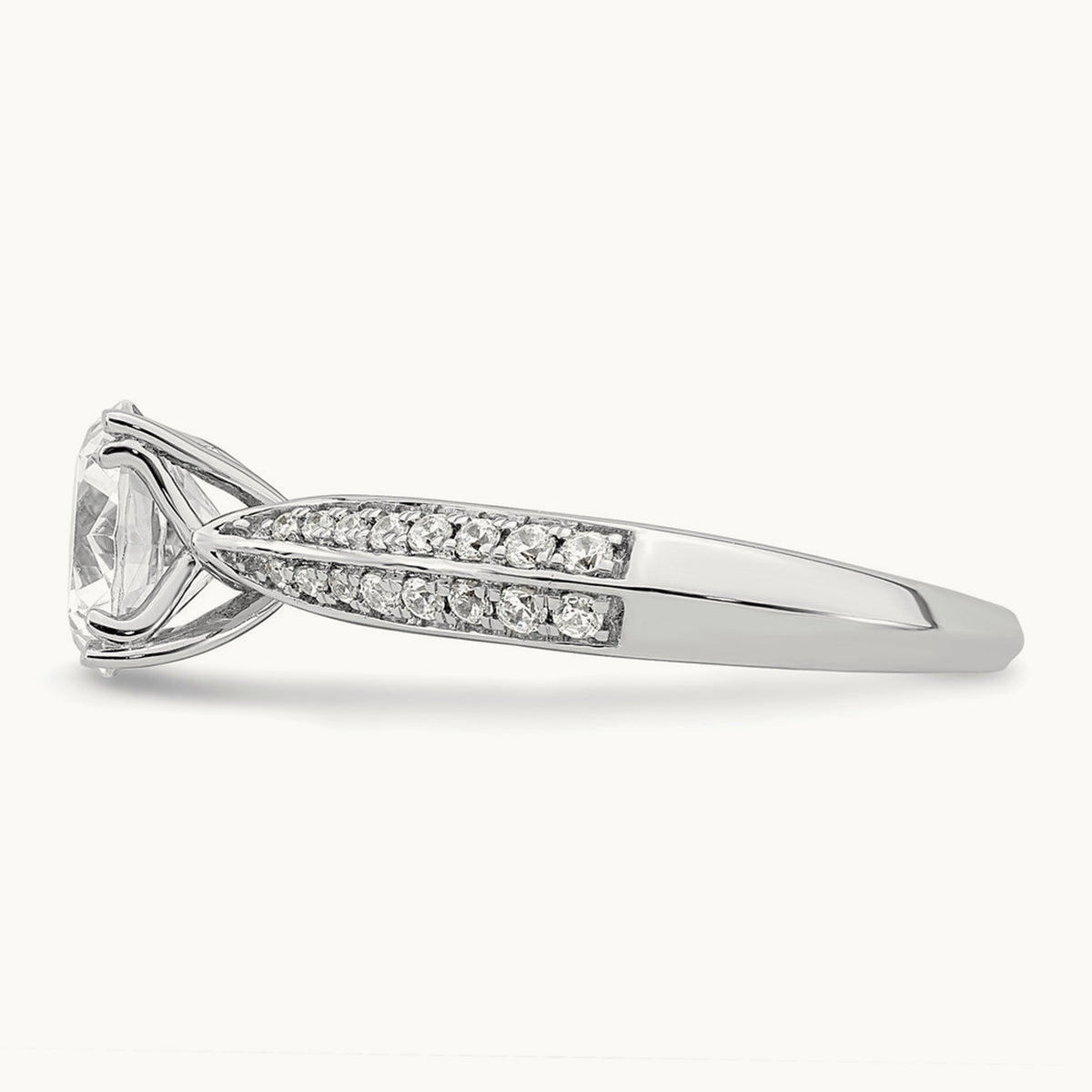 Round Semi-Mount Engagement Ring — 1 1/2 ct, 7