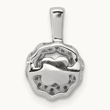1/10ct. Vibrant Moving Diamond Pendant, 14K White Gold
