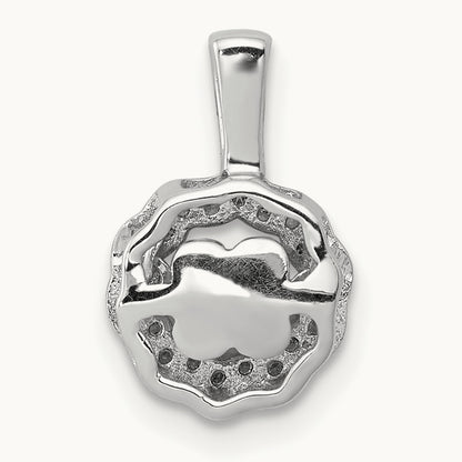 1/10ct. Vibrant Moving Diamond Pendant, 14K White Gold