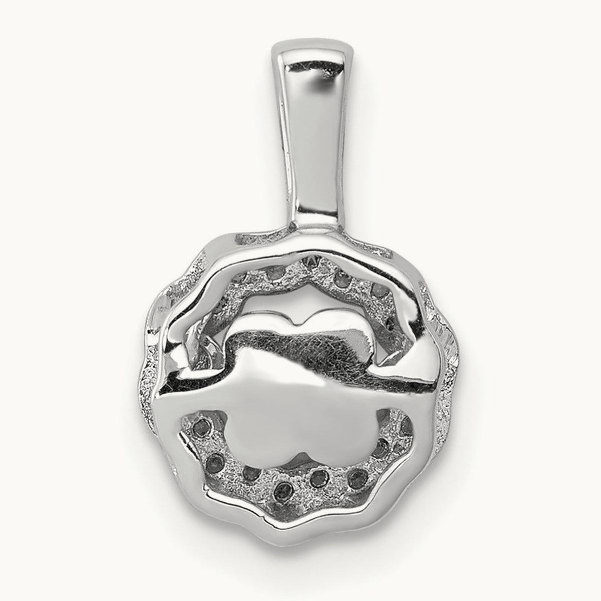 1/10ct. Vibrant Moving Diamond Pendant, 14K White Gold