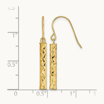 Polished Dangle Earrings, 14K