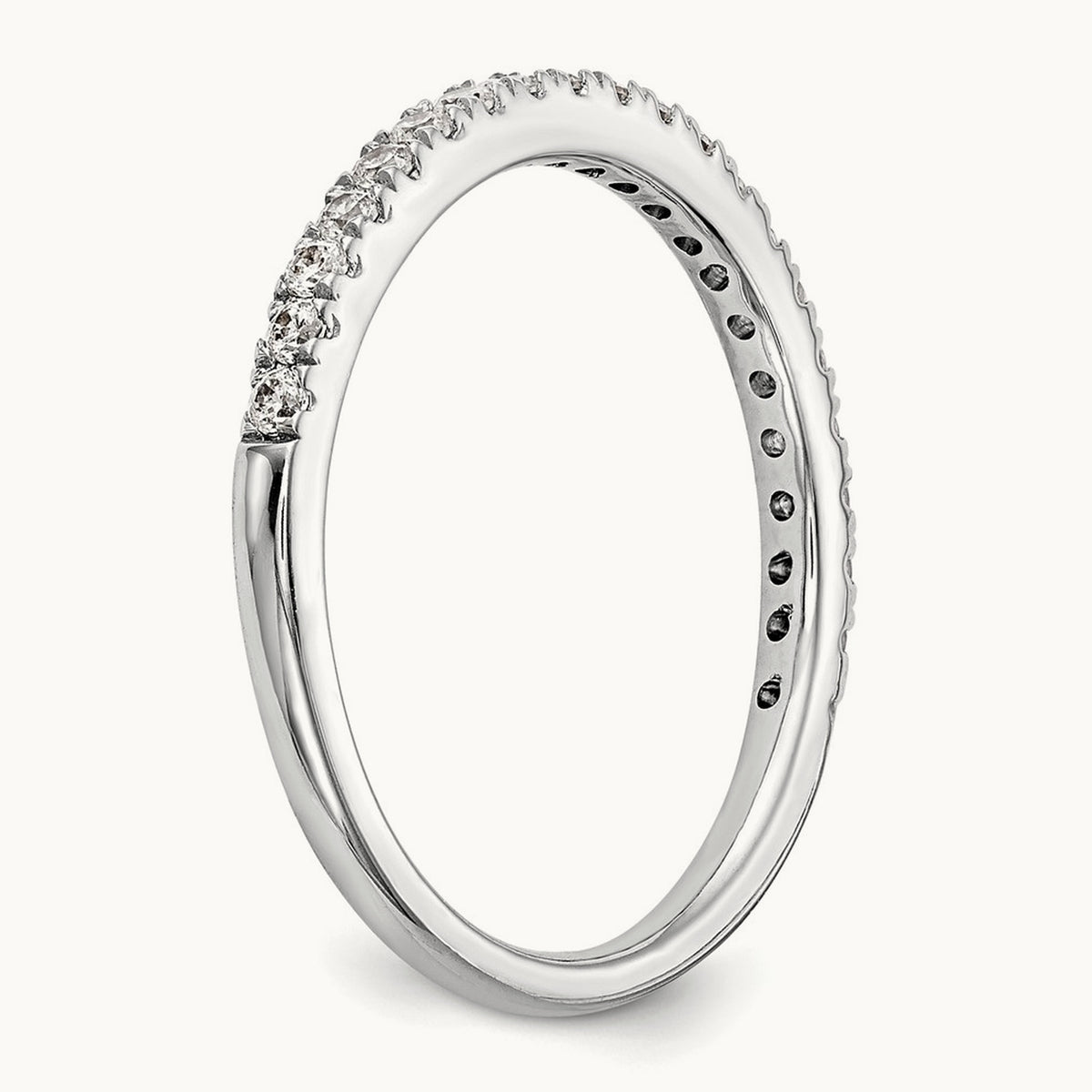 Diamond Wedding Band, 14K White Gold