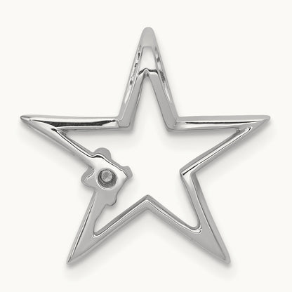 .01ct. Diamond Star Chain Slide, 14K White Gold