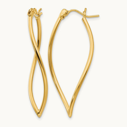 Polished Fancy Hoop Earrings — photo set