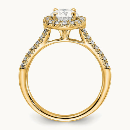 Semi-Mount Engagement Ring, 0.25-0.50 ct tw Lab-Grown Diamond — 1/3 ct (holds 1 ct center) · VS/SI (Great), 14K Yellow Gold, 7