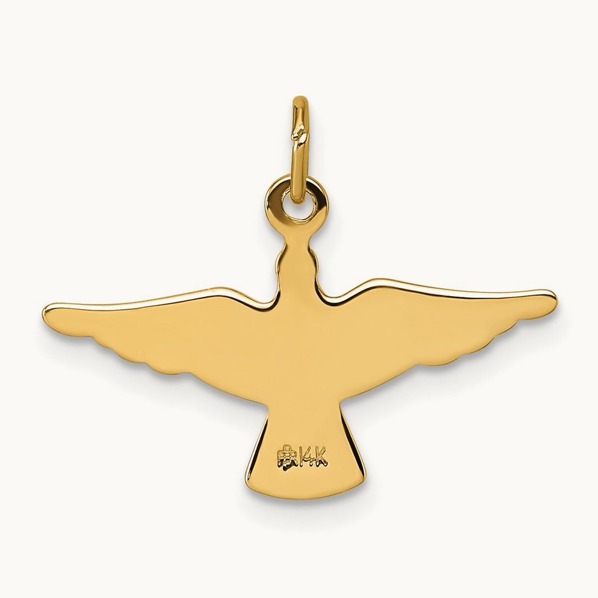 Polished Dove Pendant, 14K