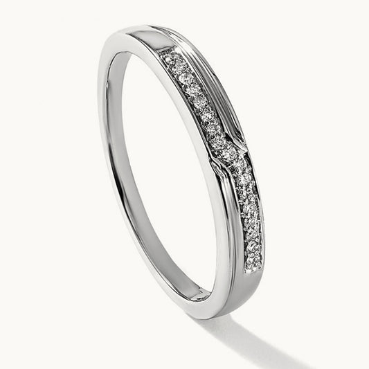 Diamond Men's Band, 14K White Gold