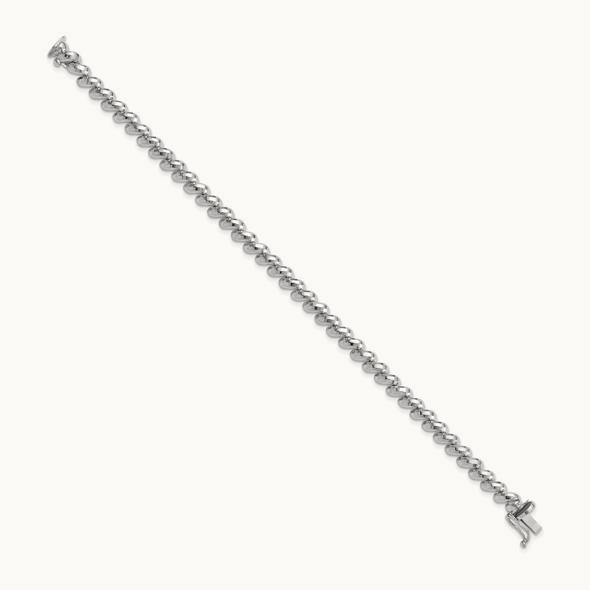 Faceted San Marco Bracelet — 14K White Gold