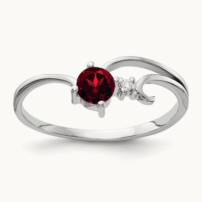 Garnet AA Diamond ring — photo set