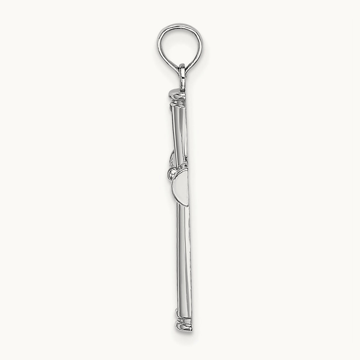 Polished and Cut-Out Cross — 14K White Gold