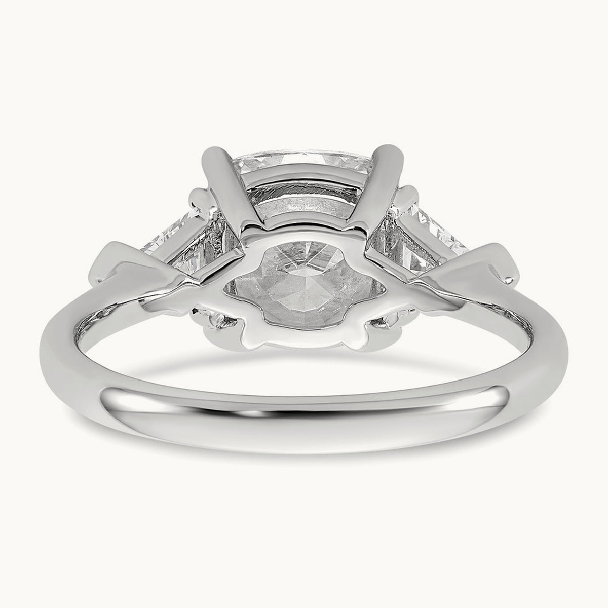 Triangle Cushion Semi-Mount Engagement Ring, 0.50-1.00 ct tw Lab-Grown Diamond — 5/8 ct, 14K White Gold