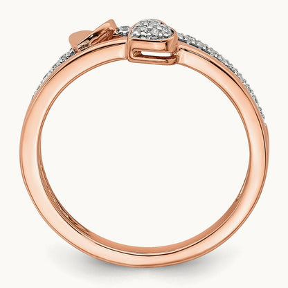 Hearts Ring, 0.10 ct tw Lab-Grown Diamond