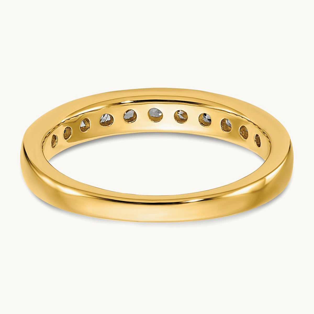 Channel Set Band, 0.10-1.00 ct tw Lab-Grown Diamond — 1/5 ct, 14K Yellow Gold