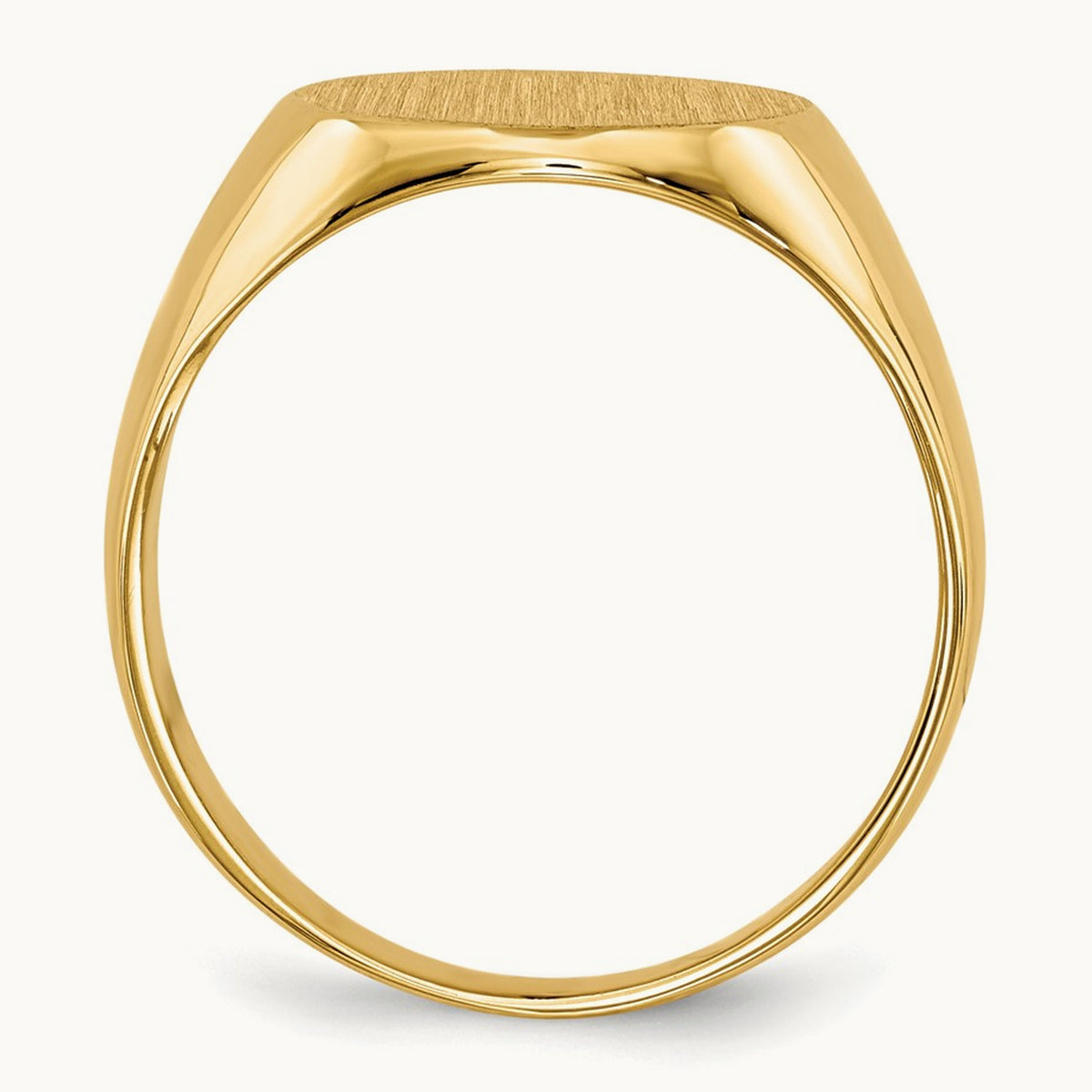 11.5x12. Closed Back Signet Ring, 0mm, 14K