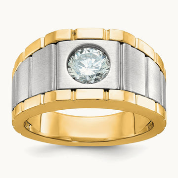 Two-tone Polished & Satin Men's Ring Mounting